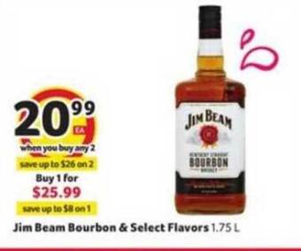 Winn Dixie Jim Beam Bourbon & Select Flavors offer