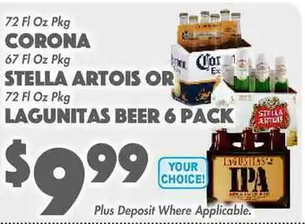 The Food Emporium Corona , Stella Artois Or Lagunitas Beer 6 Pack offer
