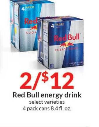 Hy-Vee Red Bull Energy Drink offer