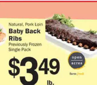 Natural, Pork Loin Baby Back Ribs