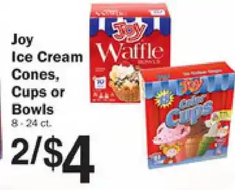 Joy Ice Cream Cones, Cups Or Bowls