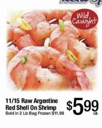 Jons International 11-15 Raw Argentine Red Shell On Shrimp offer