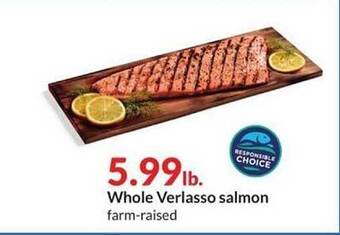Hy-Vee Whole Verlasso Salmon offer