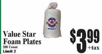 Baja Ranch Value Star Foam Plates offer