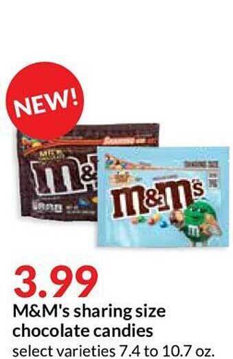 Hy-Vee M&M's Sharing Size Chocolate Candies offer