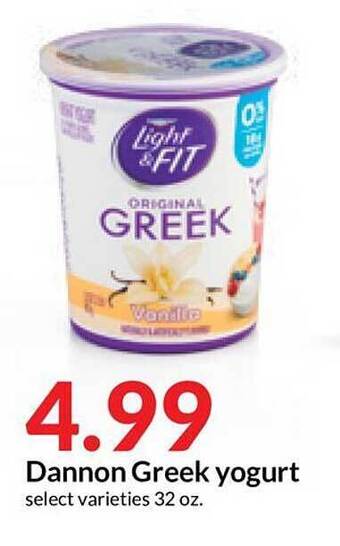 Hy-Vee Dannon Greek Yogurt offer