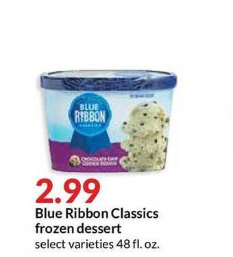 Hy-Vee Blue Ribbon Classics Frozen Dessert offer