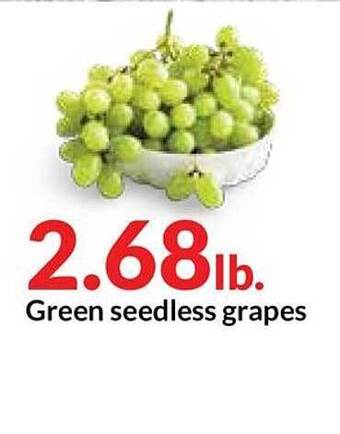 Hy-Vee Green Seedless Grapes offer