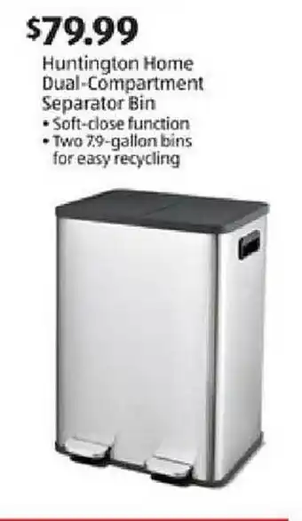 Aldi Huntington Home Dual-compartment Separator Bin offer