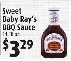 Gristedes Sweet Baby Ray's BBQ Sauce offer