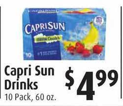 Gristedes Capri Sun Drinks offer