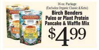 Morton Williams Birch Benders Paleo Or Plant Protein Pancake & Waffle Mix offer
