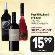 Paso Hills, Banfi Or Dough