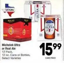 Michelob Ultra Or Real Ale