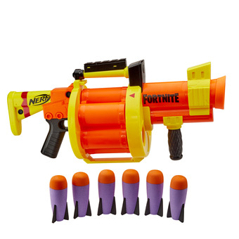 Walmart Nerf Fortnite GL Blaster, Includes 6 Official Nerf Darts, Drum and Shield offer