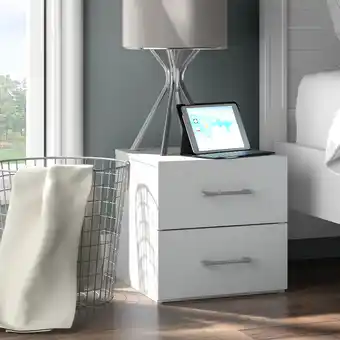 Walmart Lundy Low Profile Nightstand with USB by Hillsdale Living Essentials, Multiple Colors offer