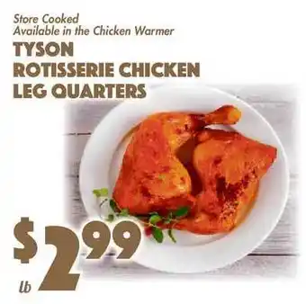 The Food Emporium Tyson Rotisserie Chicken Leg Quarters offer