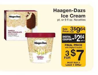 Fairway Store Market Haagen-Dazs Ice Cream offer
