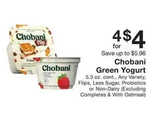 Fairway Store Market Chobani Green Yogurt offer