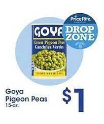 Price Rite Goya Pigeon Peas offer