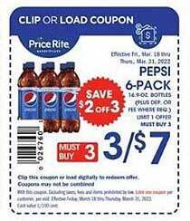 Price Rite Pepsi 6-pack offer