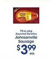 Price Rite Johnsonville Sausage offer