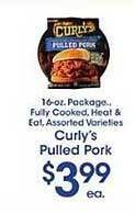 Price Rite Curly's Pulled Pork offer