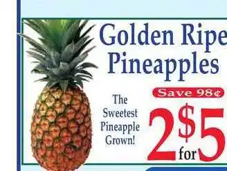DeMoulas Market Basket Golden Ripe Pineapples offer