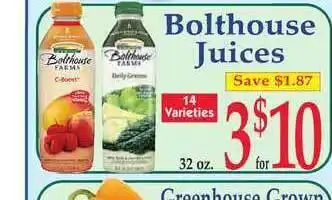DeMoulas Market Basket Bolthouse Juices offer