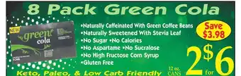 DeMoulas Market Basket 8 Pack Green Cola offer