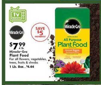 Valu Home Centers Miracle Gro Plant Food offer