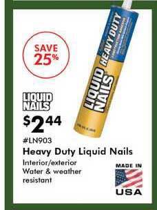Valu Home Centers Heavy Duty Liquid Nails offer