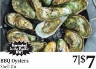 Rosauers BBQ Oysters Shell On offer