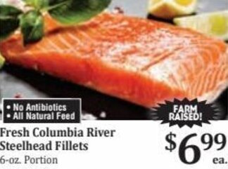 Rosauers Fresh Columbia River Steelhead Fillets offer