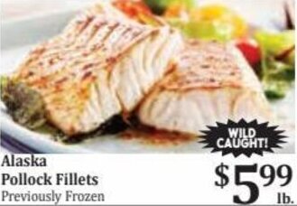 Rosauers Alaska Pollock Fillets offer