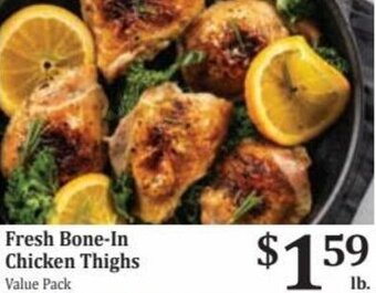 Rosauers Fresh Bone-In Chicken Thighs offer