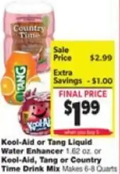 Family Fresh Market Kool-Aid Or Tang Liquid Water Enhancer Or Kool-Aid, Tang Or Country Time Drink Mix offer