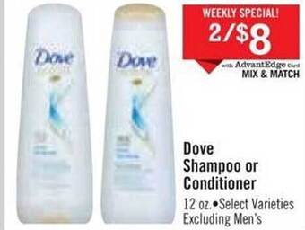 Price Chopper Dove Shampoo Or Conditioner offer
