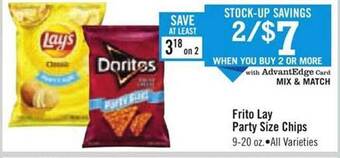 Price Chopper Frito Lay Party Size Chips offer