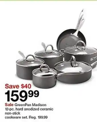 Target GreenPan Madison 12-pc. Hard Anodized Ceramic Non-stick offer