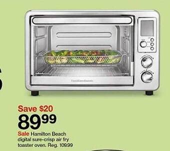 Target Hamilton Beach Digital Sure-crisp Air Fry Toaster Oven offer