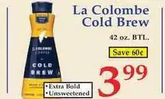 DeMoulas Market Basket La Colombe Cold Brew offer