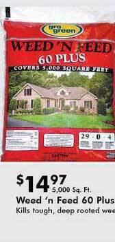 Valu Home Centers Weed 'n Feed 60 Plus offer