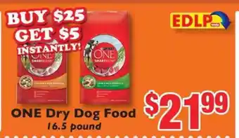 Weis Markets One Dry Dog Food 16.5 Pound offer