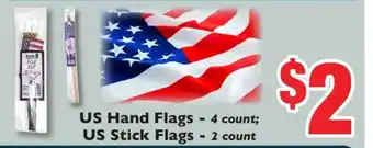 Weis Markets Us Hand Flags , Us Stick Flags offer