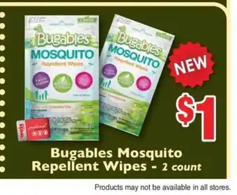Weis Markets Bugables Mosquito Repellent Wipes offer