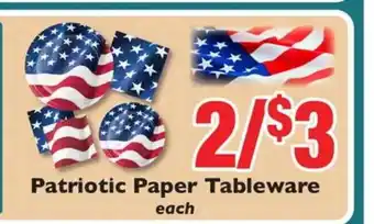 Weis Markets Patriotic Paper Tableware offer
