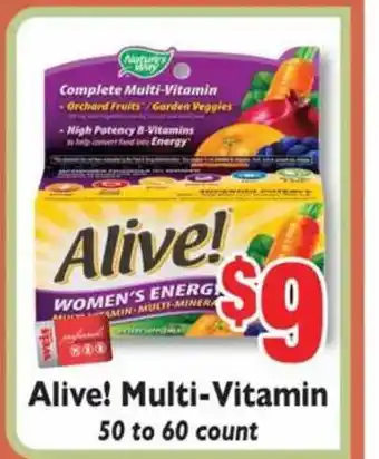 Weis Markets Alive! Multi-vitamin offer