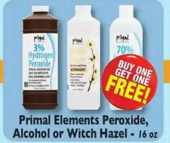 Weis Markets Primal Elements Peroxide , Alcohol Or Witch Hazel offer