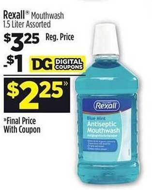 Dollar General Rexall Mouthwash offer